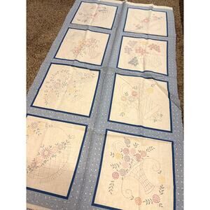 Fabric Panel Lazy Daisy Baskets Design Darlene Zimmerman for Robert Kaufman